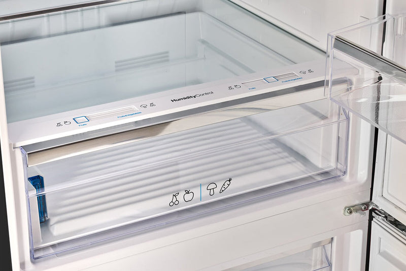 Unique Classic Retro 28\" 17 Cu Ft. Bottom Mount Refrigerator - Matte Black - UNQ-455L MB AC