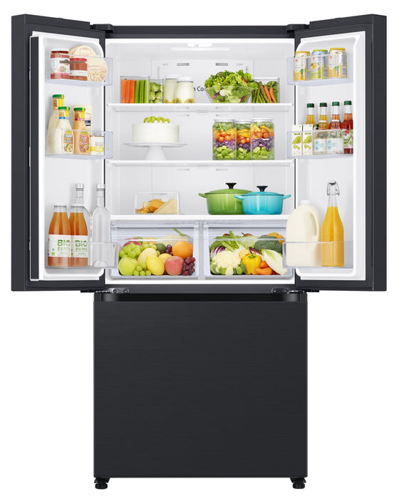 Samsung 33\" 17.5 Cu. Ft. Counter-Depth French-Door Refrigerator - Black Caviar Matt - RF18A5101MT/AA