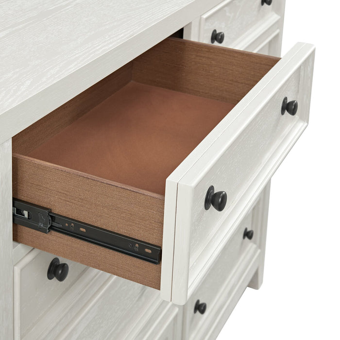 Casa Bedroom 8-Drawer Dresser, 54\"W x 44\"H, Wood - White