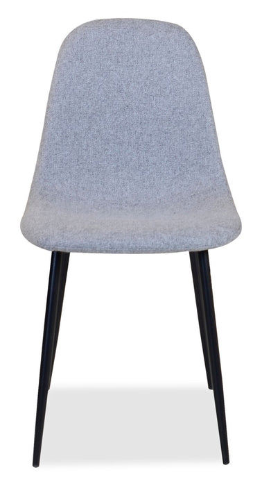 Jax Dining Chair with Polyester Fabric, Metal - Grey