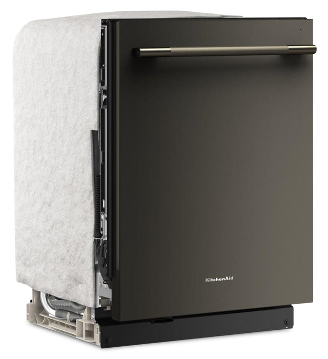 KitchenAid 24\" 44 dBA Dishwasher with 360° Max Jets™ Third Rack – Black Ore - KDTS724SBE