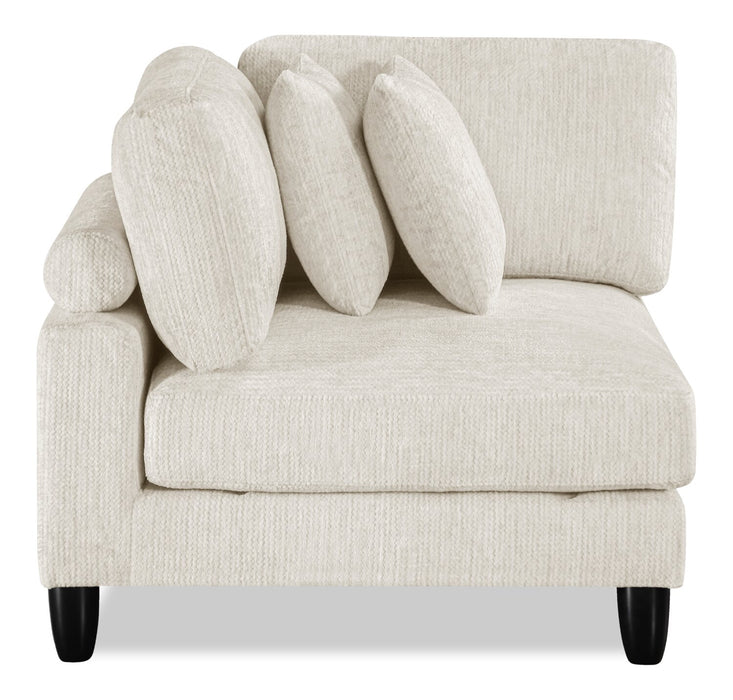 Lounge Modular 40\" Chenille Fabric Corner Chair - Beige
