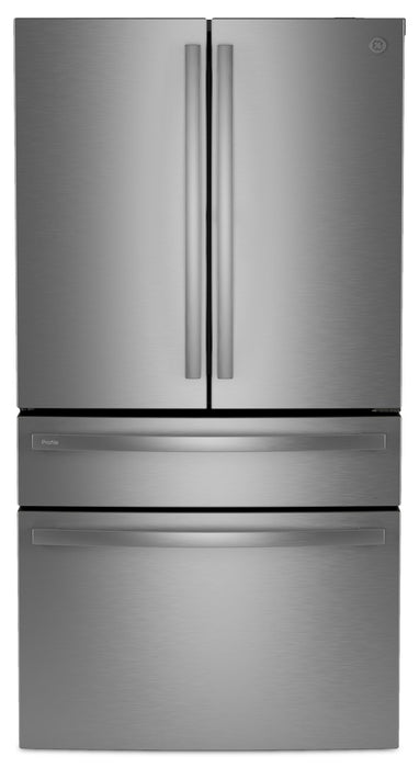GE 36” 28.7 Cu. Ft. French-Door Refrigerator - Fingerprint Resistant Stainless Steel - PGE29BYTFS
