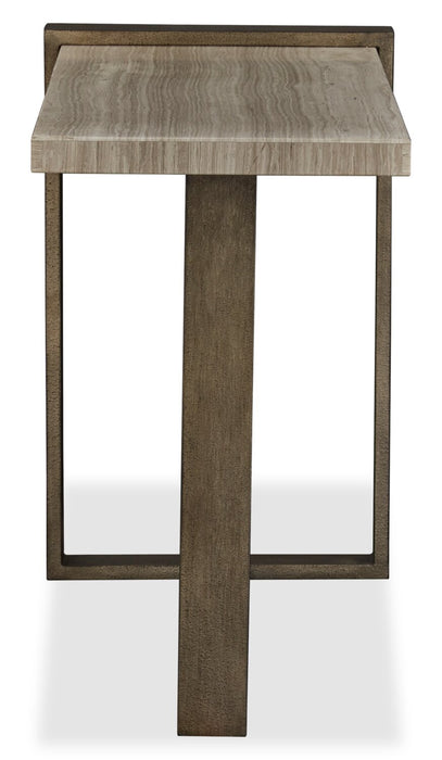 Cyprus 48” Modern Sofa Table - Beige/Bronze