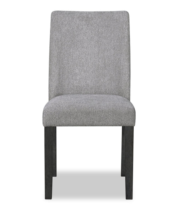 Emery 5pc Dining Set with Table & 4 Chairs, Wood, 72-96\"W Extension - Black & Charcoal