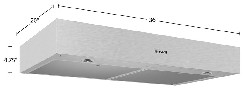 Bosch 36\" 500 Series Under-Cabinet Range Hood - DUH56353UC