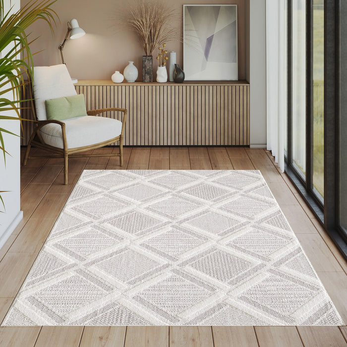 Knox Moroccan Beige Area Rug - 6'7\" x 9'6\"