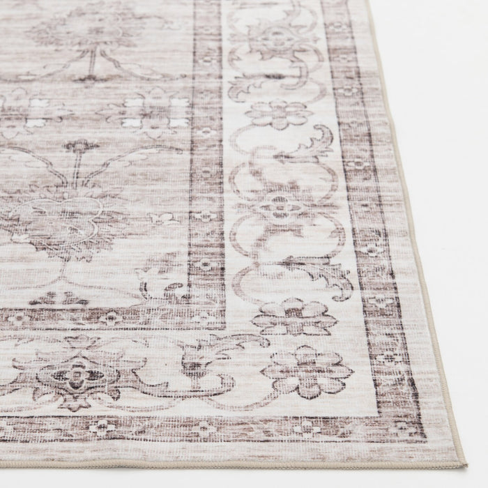 Aylin Ivory Washable Area Rug - 5’ x 7’