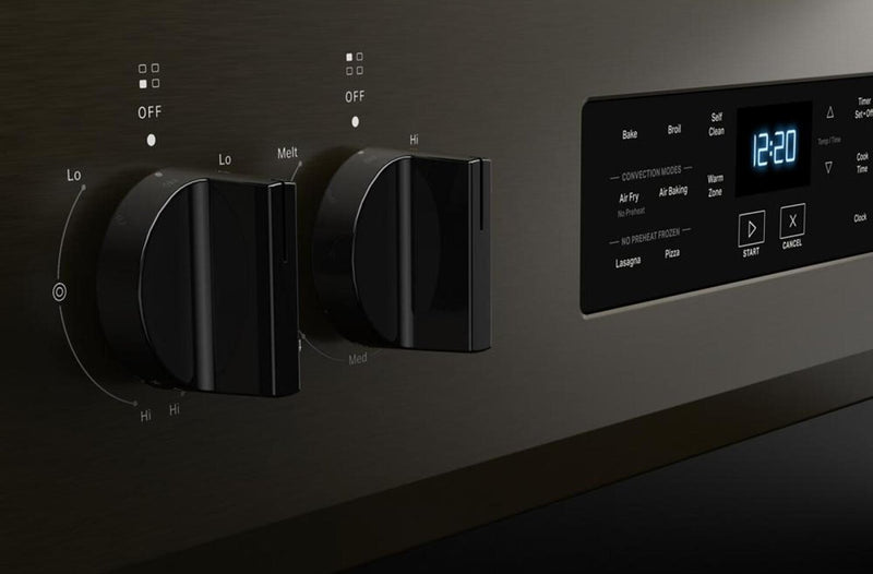 Whirlpool 5.3 Cu. Ft. Electric Range with No Preheat Air Fry - Black Stainless Steel - YWFES5030RV 