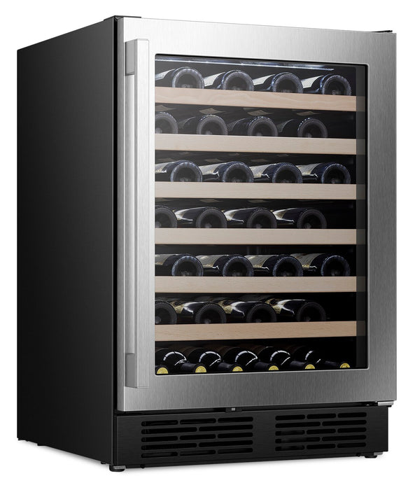 Hisense 5.4 Cu. Ft. 54-Bottle Wine Cooler with Wi-Fi and Reversible Door - Stainless Steel - HWS054N6SS