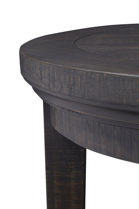Hanson 18” Round Traditional Pine End Table - Graphite