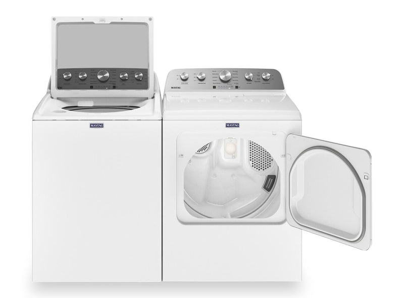 Maytag 5.4 Cu. Ft. Top-Load Washer and 7 Cu. Ft. Electric Dryer with Steam - White