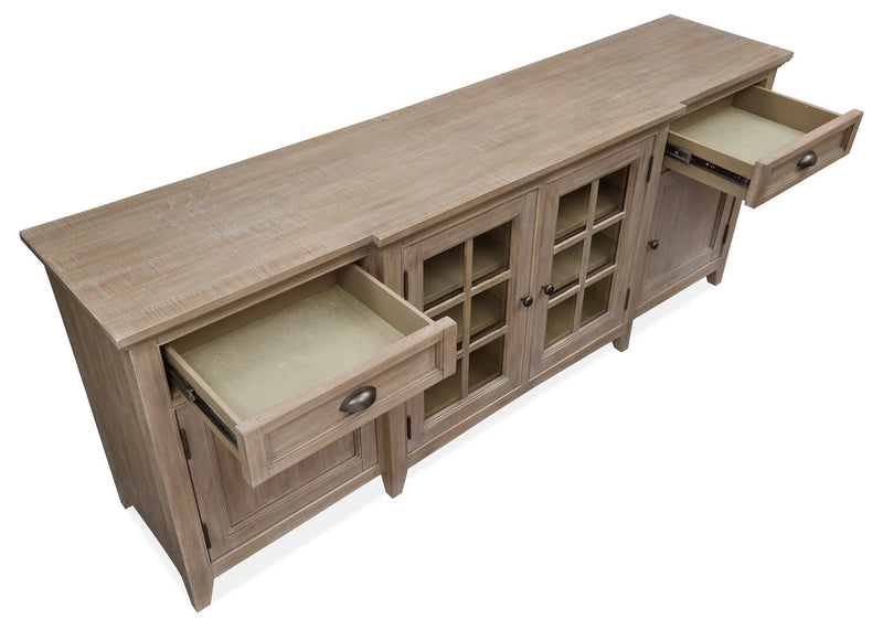 Wesley 80\" Traditional TV Stand with Storage and Cable Management for TVs up to 85\" - Dovetail Grey