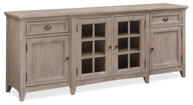 Wesley 80\" Traditional TV Stand with Storage and Cable Management for TVs up to 85\" - Dovetail Grey