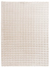 Dream Step Memory Foam Bubble Ivory Faux Fur Area Rug - 5' x 7'