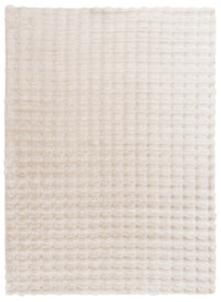 Dream Step Memory Foam Bubble Ivory Faux Fur Area Rug - 5' x 7' 