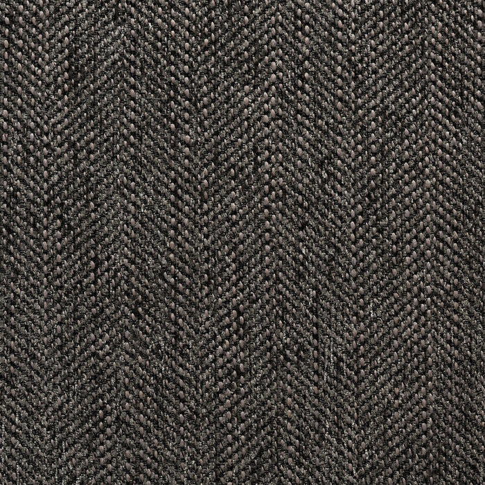 Made in Canada Nofia 44\" Chenille Fabric Storage Ottoman with Wood Legs - Charcoal Grey