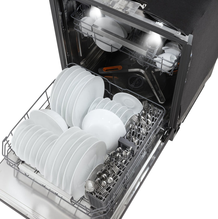 LG 24\" 42 dBA Built-In Top-Control Dishwasher with QuadWash® Pro – Black Stainless Steel - LDNTH753D