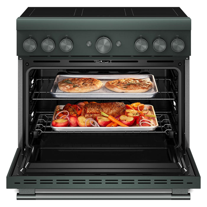 KitchenAid 36\" 5.1 Cu. Ft. Freestanding Induction Range with No Preheat Air Fry – Juniper - KFIS936SJP