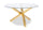 ["Gem Dining Table with Glass Top, Metal Geometric Base, 55##PACKAGEDETAILSquot;W Round - Gold"]
