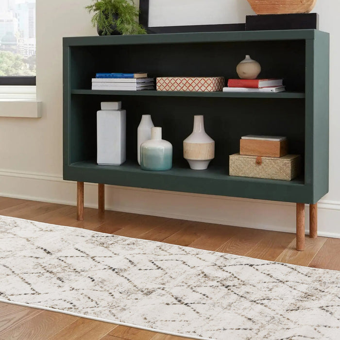 Fresh Washable Cream Geometric Rug - 2'0\" x 6'7\" 