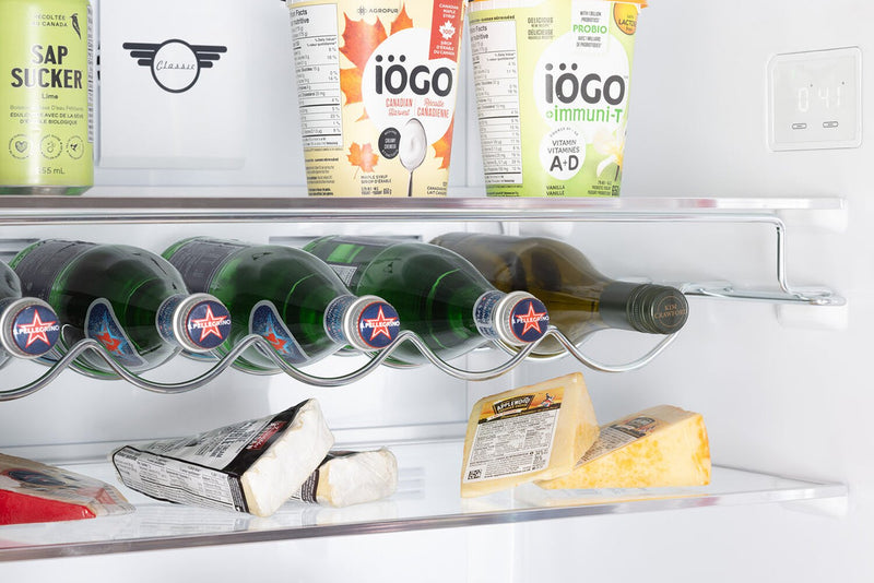 Unique Classic Retro 28\" 17 Cu Ft. Bottom Mount Refrigerator - Matte Black - UNQ-455L MB AC