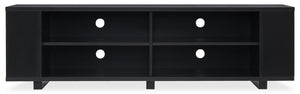 Duke 62” TV Stand with Shelves and Cable Management for TVs up to 70” - Black