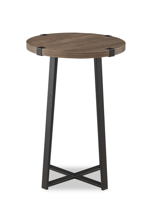 Pauly 15\" Chairside Table with Wood-Look Tabletop - Hazelnut