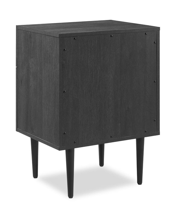 Brax Bedside 2-Drawer Nightstand, 18\"W x 25.75\"H - Black