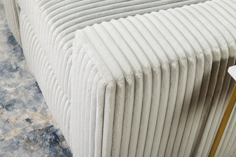 Willow 40\" Light Grey Fabric Chair with Track Arms and Reversible Seat and Back Cushions