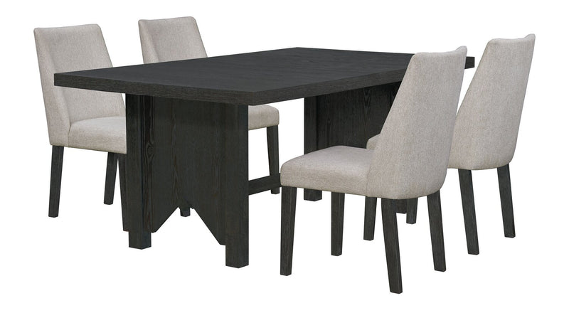 Emery Dining Chair with Polyester Fabric - Grey