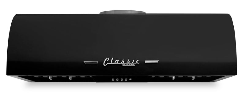 Classic Retro by Unique 36\" 700 CFM Under-Cabinet Range Hood - Midnight Black - UGP-36CR RH B