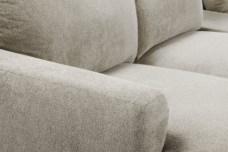Voyage Modular 6-Piece Left-Facing Fabric Sectional with Console and Removable Back Cushions – Taupe