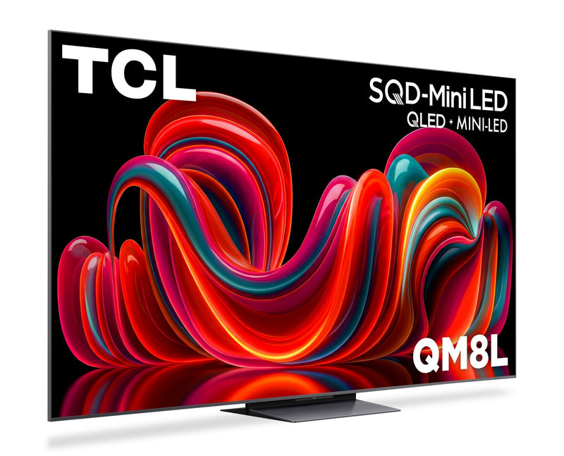 TCL 75\" QM8L SQD Mini-LED 4K Smart Google TV (75QM8L) - 2026 Model