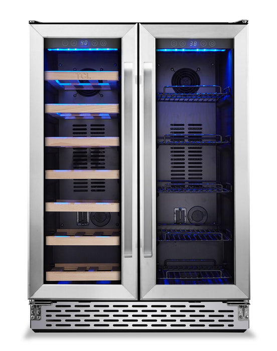 TCL 23.4\" 5.3 Cu. Ft. Dual-Zone Wine Cooler - Stainless Steel - B422D-CA