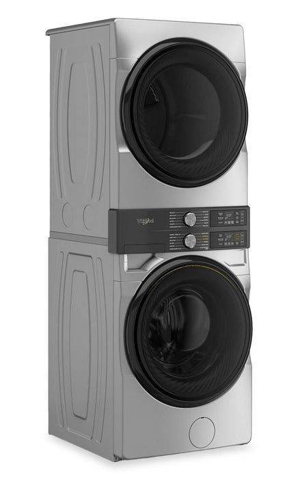 Whirlpool Front-Load Laundry Tower with 5.2 Cu. Ft. Washer and 7.4 Cu. Ft. Electric Dryer - Silver - YWEF5727TR