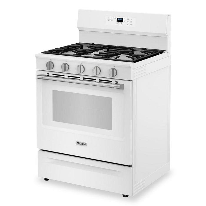 Maytag 5 Cu. Ft. Convection Gas Range with No Preheat Air Fry - White - MFGS6030RW