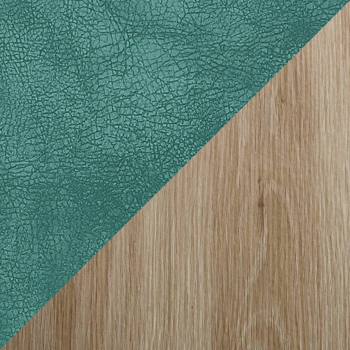 Joss 5pc Dining Set with Table & 4 Bay Chairs, 63-86.5\"W Butterfly Extension, Metal – Aqua