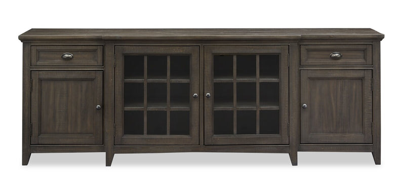 Wesley 90\" Traditional TV Stand with Storage and Cable Management for TVs up to 95\" - Graphite