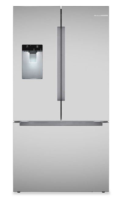 Bosch 36'' 21.6 Cu. Ft French Door Refrigerator – Fingerprint Resistant Stainless Steel - B36CD10ENS | Réfrigérateur Bosch de 36 po et de 21,6 pi3 à portes françaises - acier inoxydable résistant aux traces de doigts - B36CD10ENS