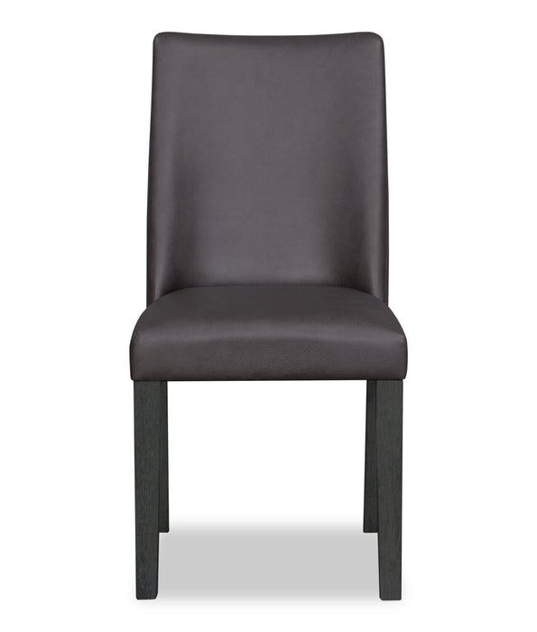 Emery 7pc Dining Set with Table & 6 Chairs, Wood, 72-96\"W Extension - Black & Brown