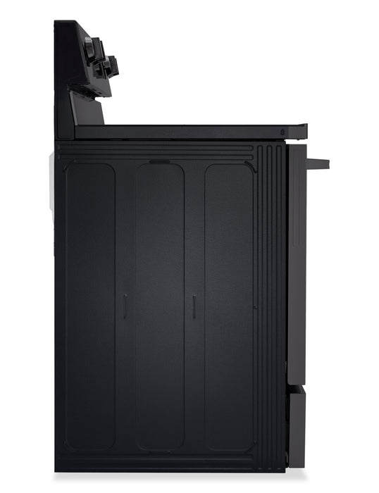 LG 6.3 Cu. Ft. Smart Electric Range with Air Fry - Black Stainless Steel - LREN6325ZE