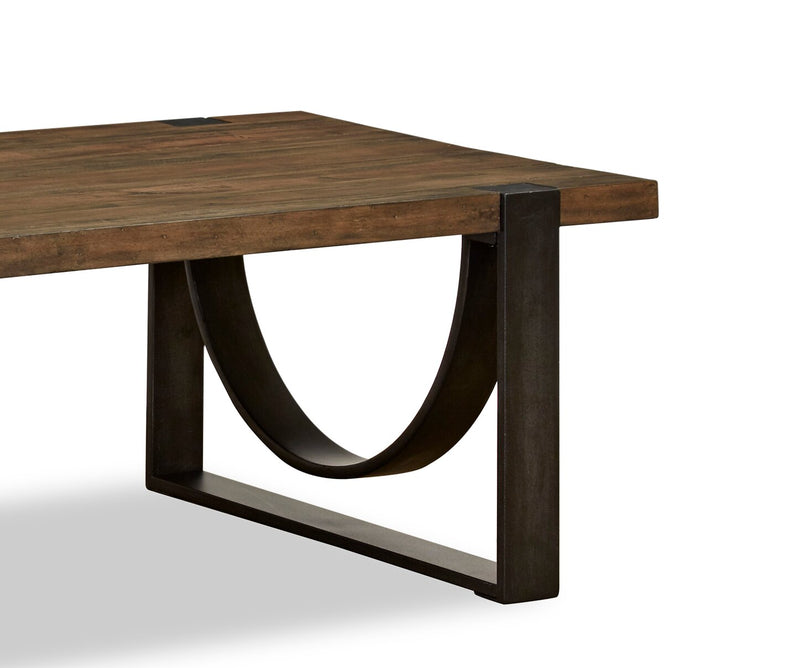 Brewer 50” Industrial Solid Wood Coffee Table - Rustic Honey