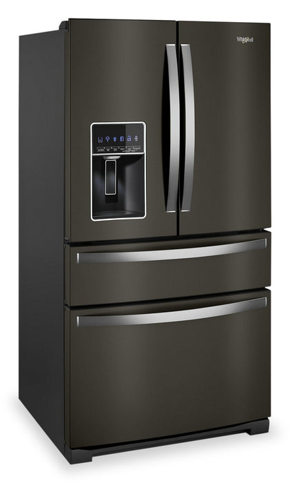 Whirlpool 36\" 26 Cu. Ft. French-Door Refrigerator - Black Stainless Finish - WRMF7736PV