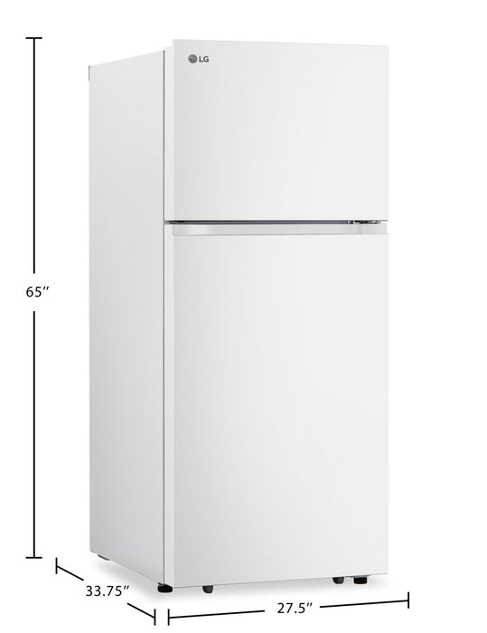 LG 28\" 18 Cu. Ft. Garage-Ready Top-Freezer Refrigerator - White - LT18S2100W
