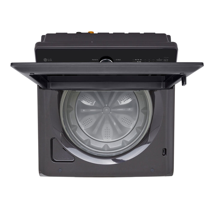 LG 5.8 Cu. Ft. Smart Top-Load Washer with EasyUnload™ and AI Sensing - Platinum Black - WT8200CL