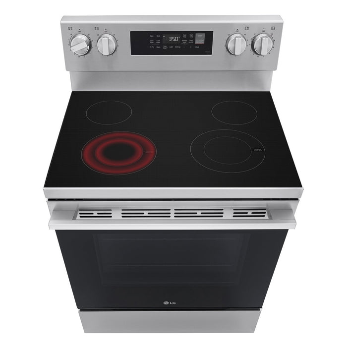 LG 30\" 6.3 Cu Ft. Smart Electric Range with Probake Convection® and EasyClean® - Stainless Steel - LREN6321YE