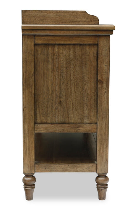 Clara Dining Server with Storage, Shelves & Drawers, 56\"W - Brown