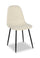 ["Joss Dining Chair with Polyester Fabric, Metal - White"]