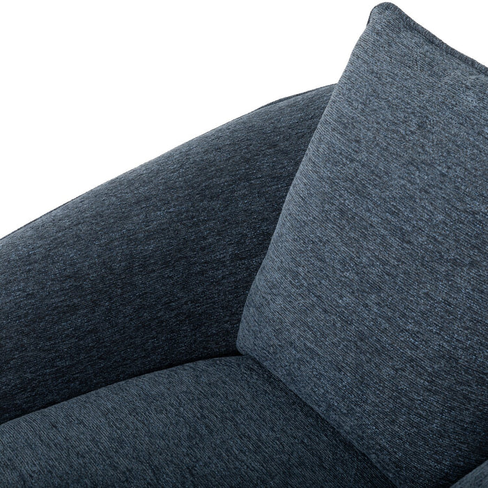 Rio 34.5\" Chenille Fabric Swivel Accent Chair - Blue